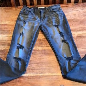 Men’s Depart West black distressed jeans